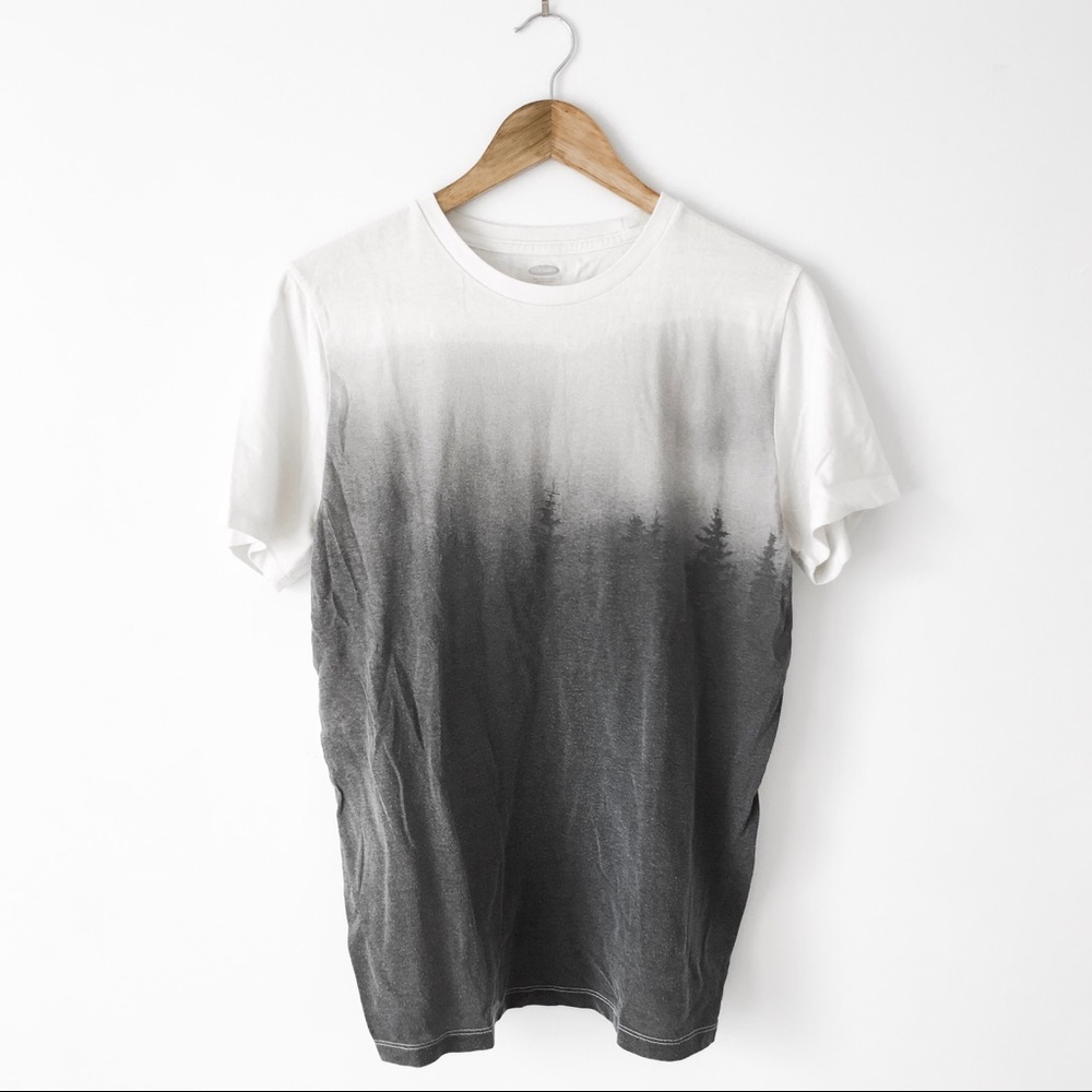 Black and White Forest Fog T-Shirt